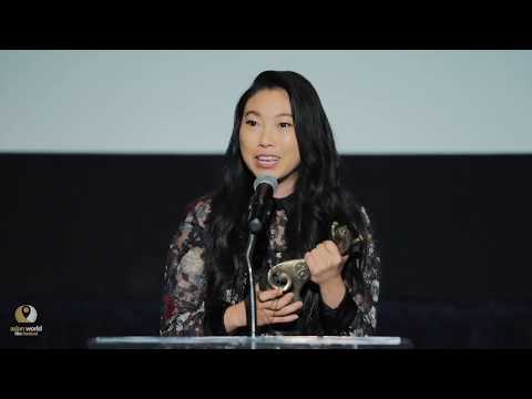 AWFF 2018: Awkwafina accepting the Rising Star Award