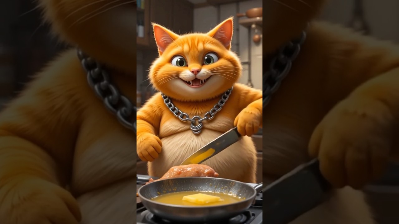🐱 The Naughty Orange Cat's Hilarious Adventure 😂 #Shorts #ytshorts #animals #3danimation