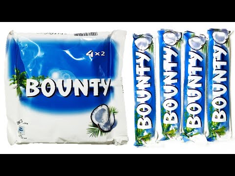 BOUNTY Coconut 🌴 Chocolate Bar Opening ASMR, lots of chocolates #chocolateasmr #asmr