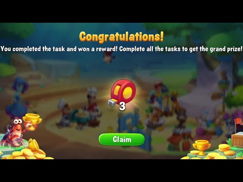 Fishdom Road to Treasure Stage 33 - 34, Got Reward.