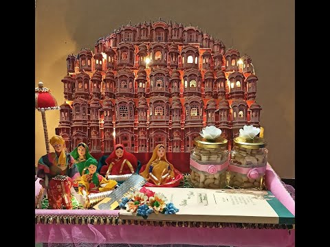 Hawa mahal miniature 3d Indian  heritage backdrop creative
