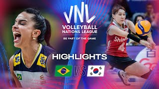 Волейбол BRA vs. KOR — Highlights | Week 1 | Women's VNL 2024