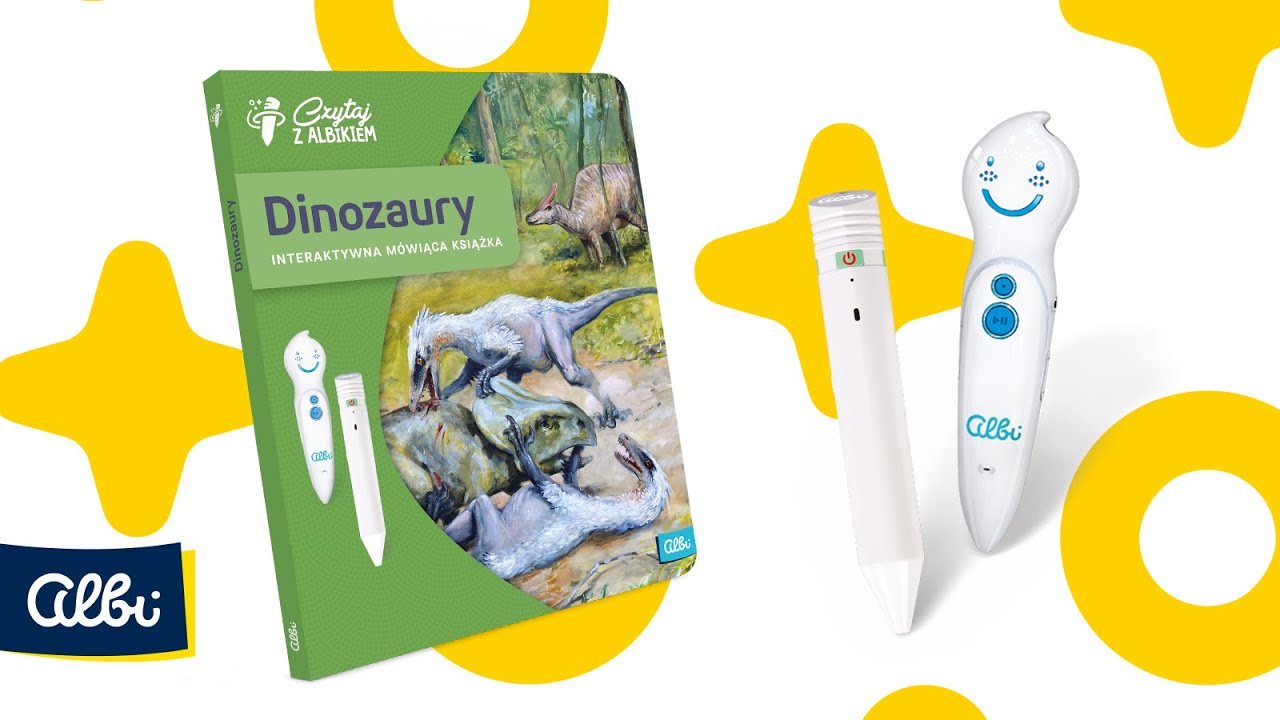 Interaktywna książka „Dinozaury” z serii Czytaj z Albikiem