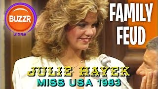 Family Feud - The KISSING BANDIT is on the LOOSE! BEAUTY QUEENS CAN FEUD! | BUZZR