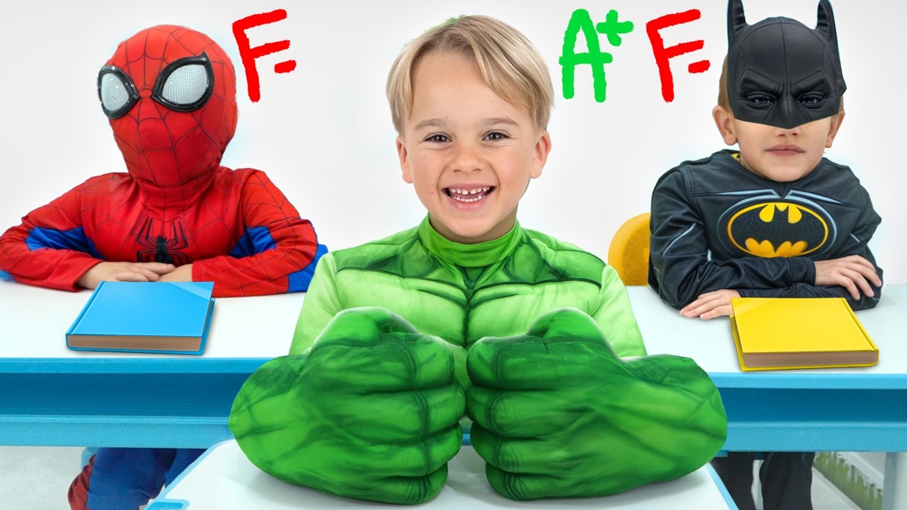 Chris and Mike training in a Superhero school!