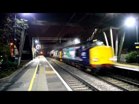 Direct Rail Services 37059 + 37259 Thrash Winsford on 6K73 Sellafield-Crewe, 26/11/14