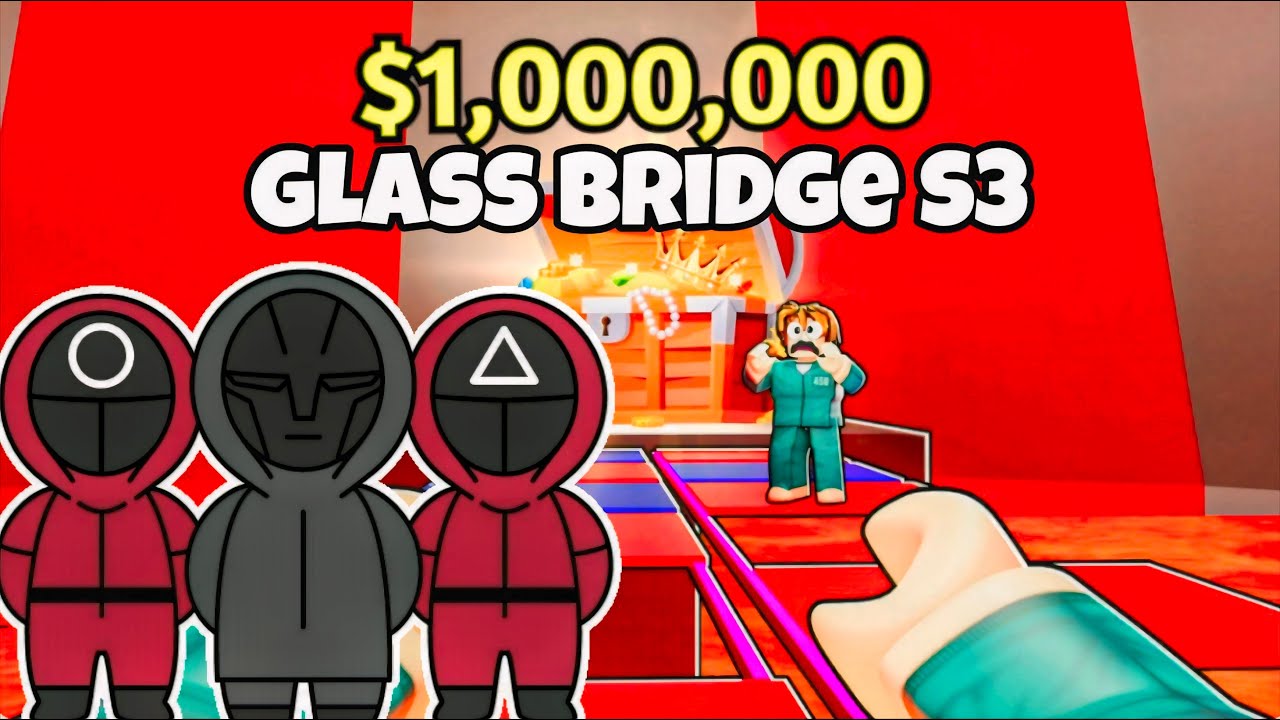 $1,000,000 Glass Bridge S3 || Squid Game Glass Bridge Challenge || Roblox Gameplay