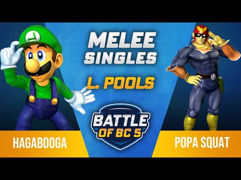 Hagabooga (Luigi) vs Popa Squat (Captain Falcon) - Melee Singles Losers Pools - Battle of BC 5