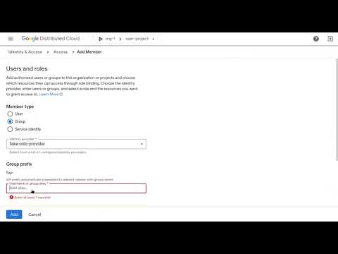 GDC add group to a project