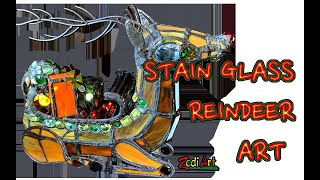 Stained Glass Reindeer Art