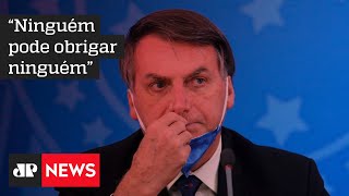 Bolsonaro nega mau exemplo por não tomar vacina e diz que Pfizer se isenta de efeitos colaterais