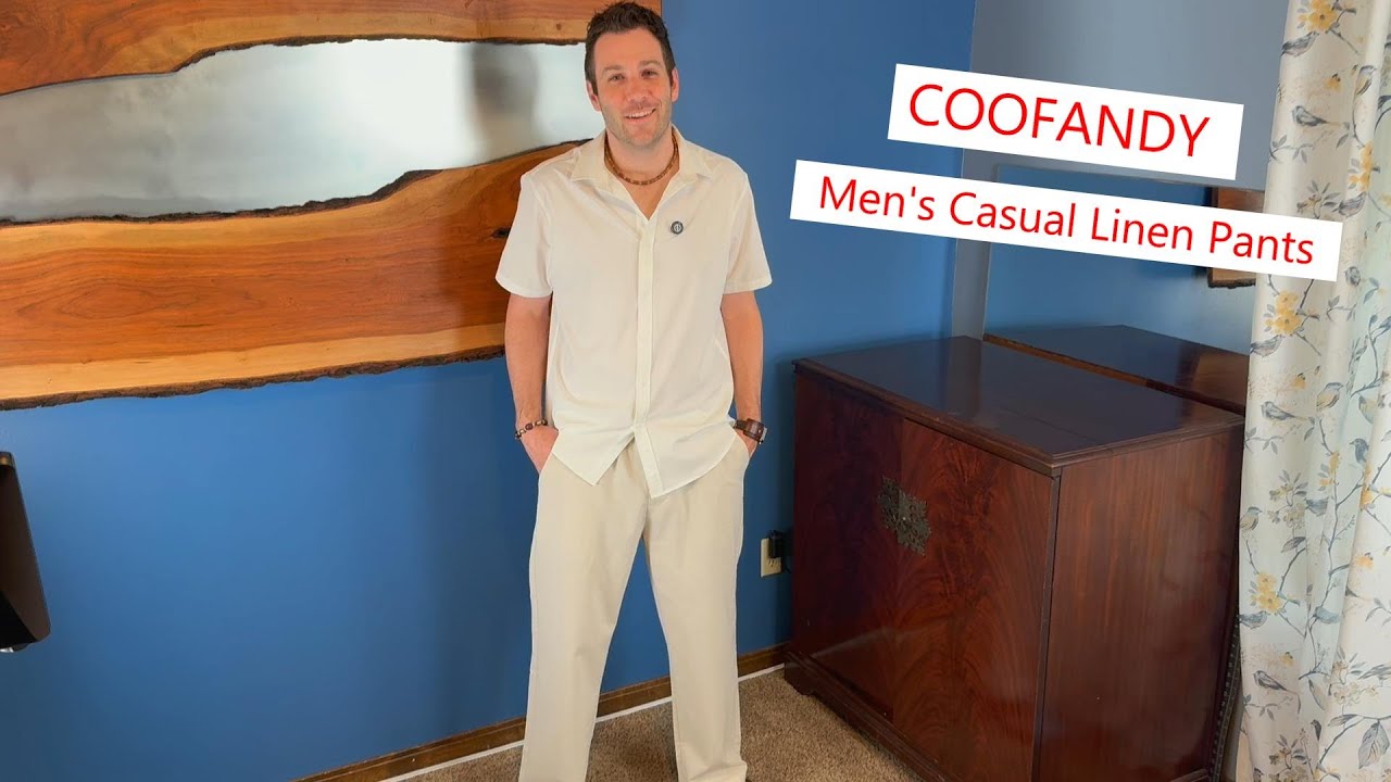 COOFANDY Men's Casual Linen Pants, comfortable and stylish #linen #mensclothing #mensfashion