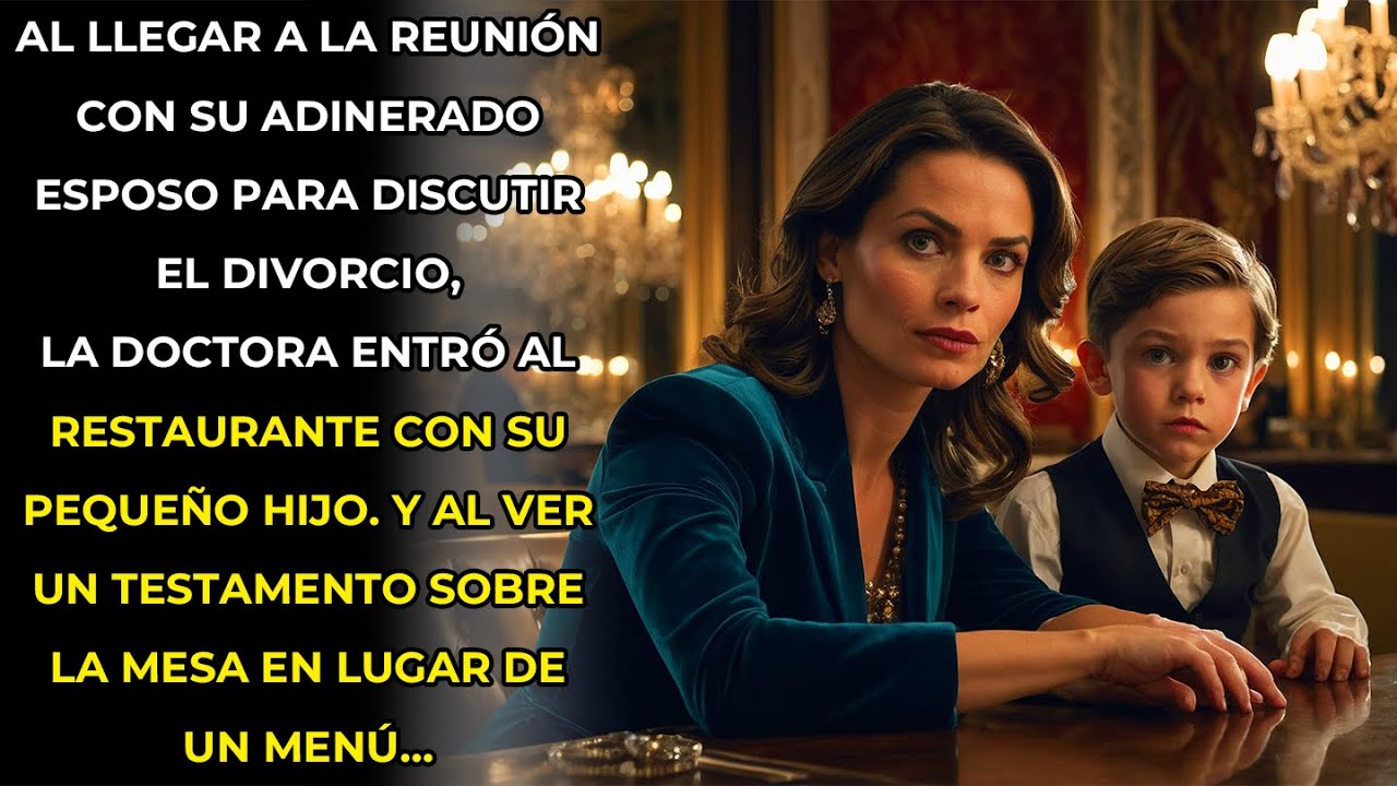 AL LLEGAR A LA REUNIÓN CON SU ESPOSO PARA DISCUTIR EL DIVORCIO, LA DOCTORA ENTRÓ AL RESTAURANTE...