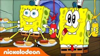 SpongeBob Cooking Krabby Patties for 20 Minutes �