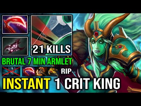 WTF 1 HIT KING 7Min Armlet Desolator Wraith King | Brutal Crit 1K XPM 100% Counter PA Carry Dota 2