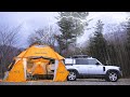 FIVE STAR TENT MAXIMAL Camping In The Winter Rain Land Rover DEFENDER