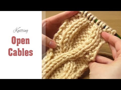 How to Knit: Open Cables | Simple Traveling Cable Pattern for Beginners | Walkthrough & Explanation