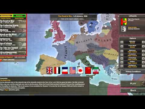 Hearts of iron 3 TFH beginners tutorial 1: Introduction and game menus