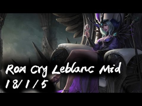 Rox Cry Leblanc Mid vs Twisted Fate [Korea High Elo] Replays