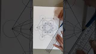 How to draw icosahedrons in Metatron’s cube メタトロンキューブに潜む正二十面体の描き方 #platonicsolids #metatronscube