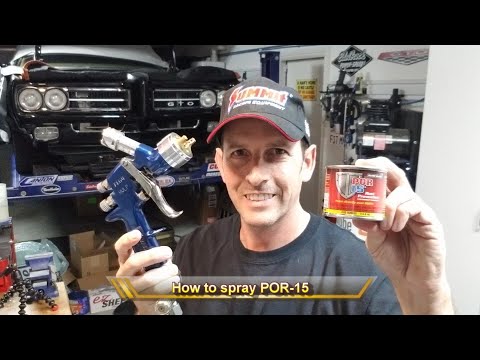 How to Spray POR 15, the best Rust Preventative system Ever!