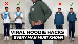 5 HOODIE HACKS To Tie And Tuck better *quick and easy* | DIY compilation