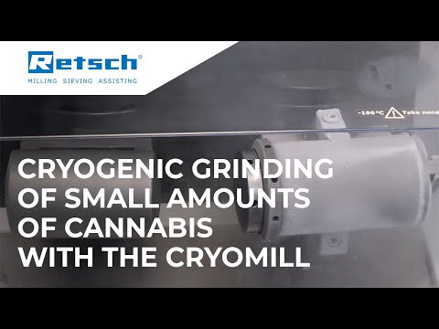 Cryogenic grinding of small amounts of cannabis with the Cryomill
