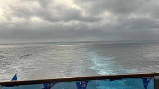 Heading out to sea from Sydney on the P&O Pacific Adventure - view from suite 9737 balcony 26/01/24