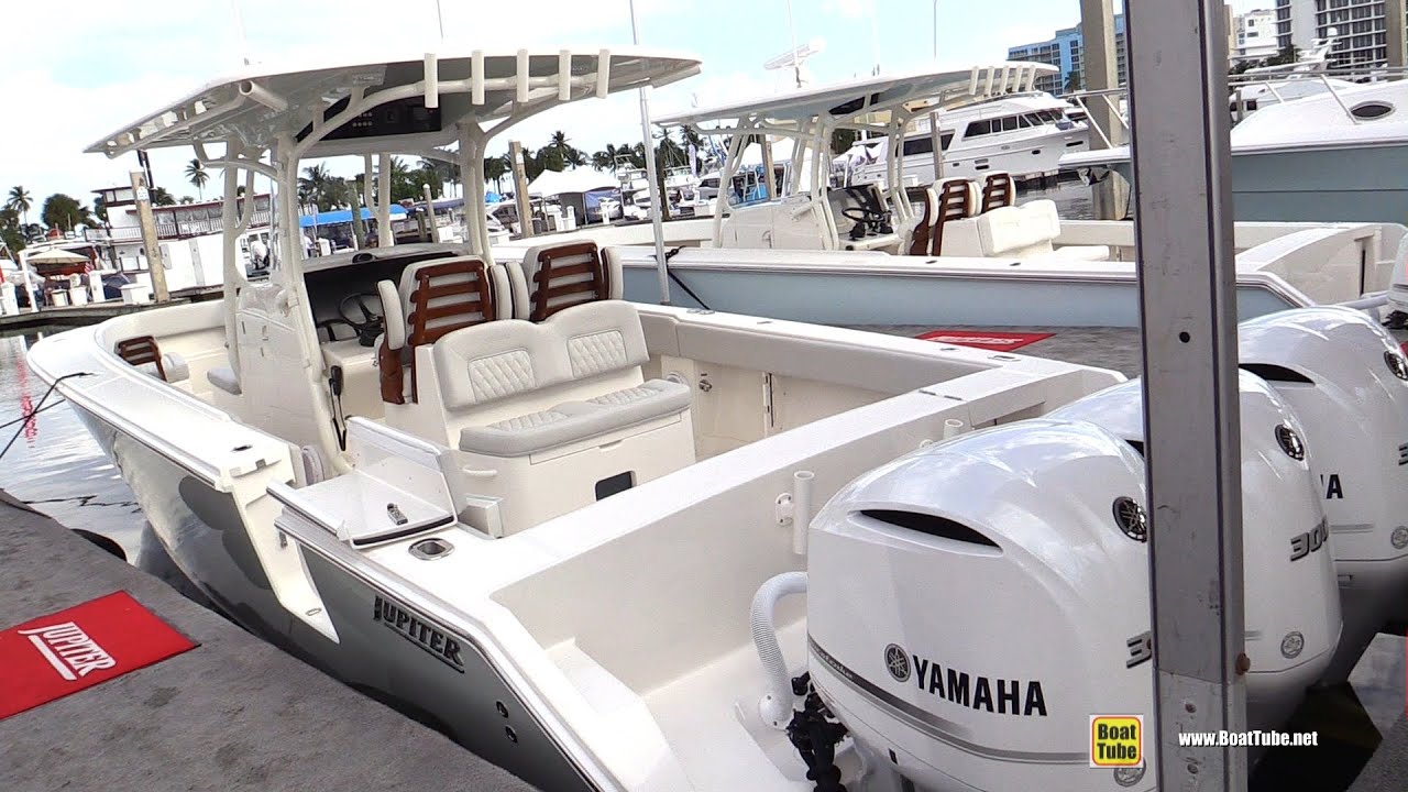 Jupiter 34 Center Console Walkaround Tour - 2020 Fort Lauderdale Boat Show
