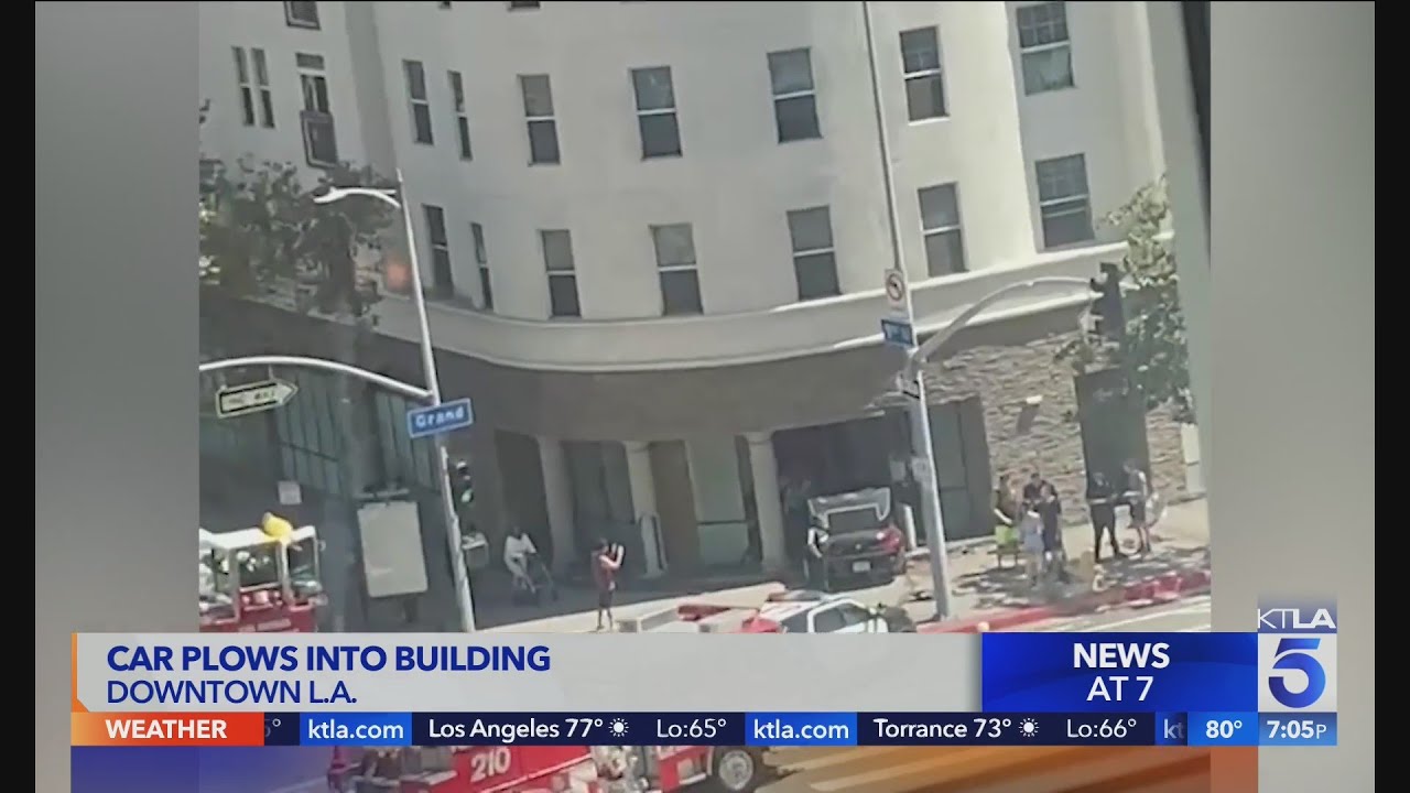 Careening car crashes through downtown L.A. storefront