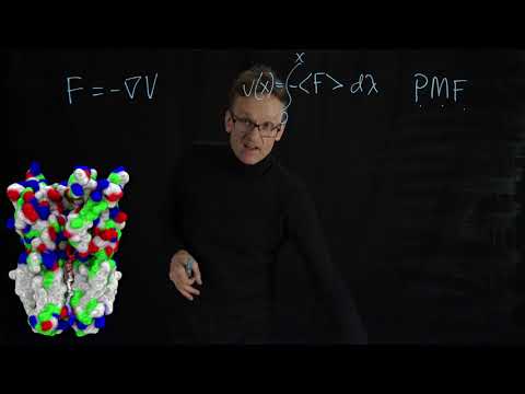 Lecture 06, concept 20: Potential of mean force - free energy along a reaction coordinate