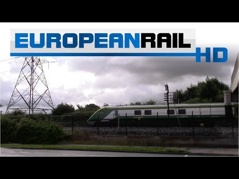 Iarnród Éireann Irish Rail 201 loco 222 + Mark 4 Set passes under Lough Road Bridge