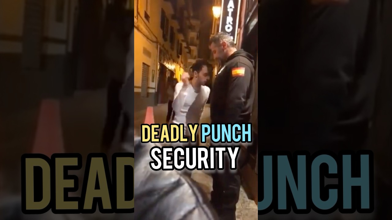 A drunk man starts a fight with security and immediately regrets it. #boxing #martialarts #kravmaga