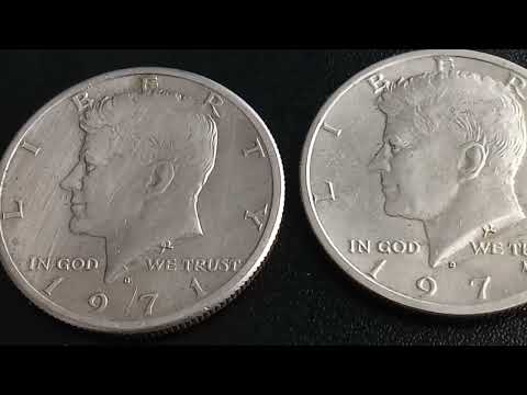 rare coin 1971- D Error Die Kennedy half Dollar Variety Coins