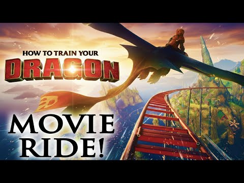 HOW TO TRAIN YOUR DRAGON! Movie Ride & Roller Coaster! (POV)  [CC]
