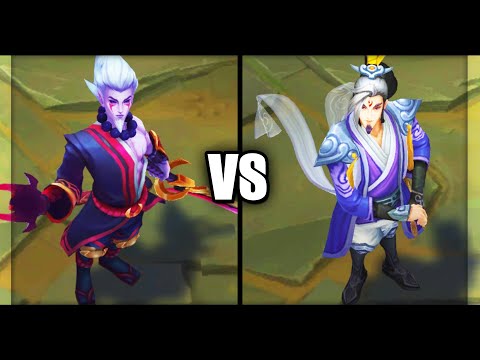 Blood Moon Master Yi vs Eternal Sword Master Yi Epic Skins Comparison (League of Legends)