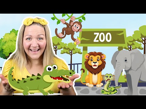 Zootiere lernen & Lied: 5 kleine Affen – Sprechen lernen mit Frau Collett 🐘🦓🐒
