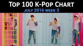 TOP 100 KPOP SONGS CHART – JULY 2016 WEEK 3