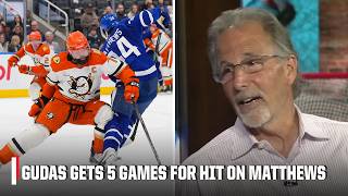 Reaction to Radko Gudas receiving a 5-game suspension to hit on Auston Matthews | ESPN NHL