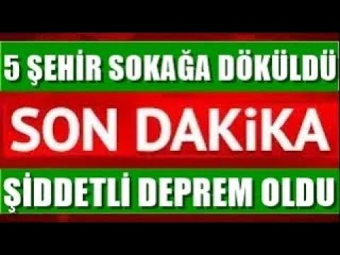 Severe earthquakes occurred in five cities. Disaster and Emergency Management Presidency announce...