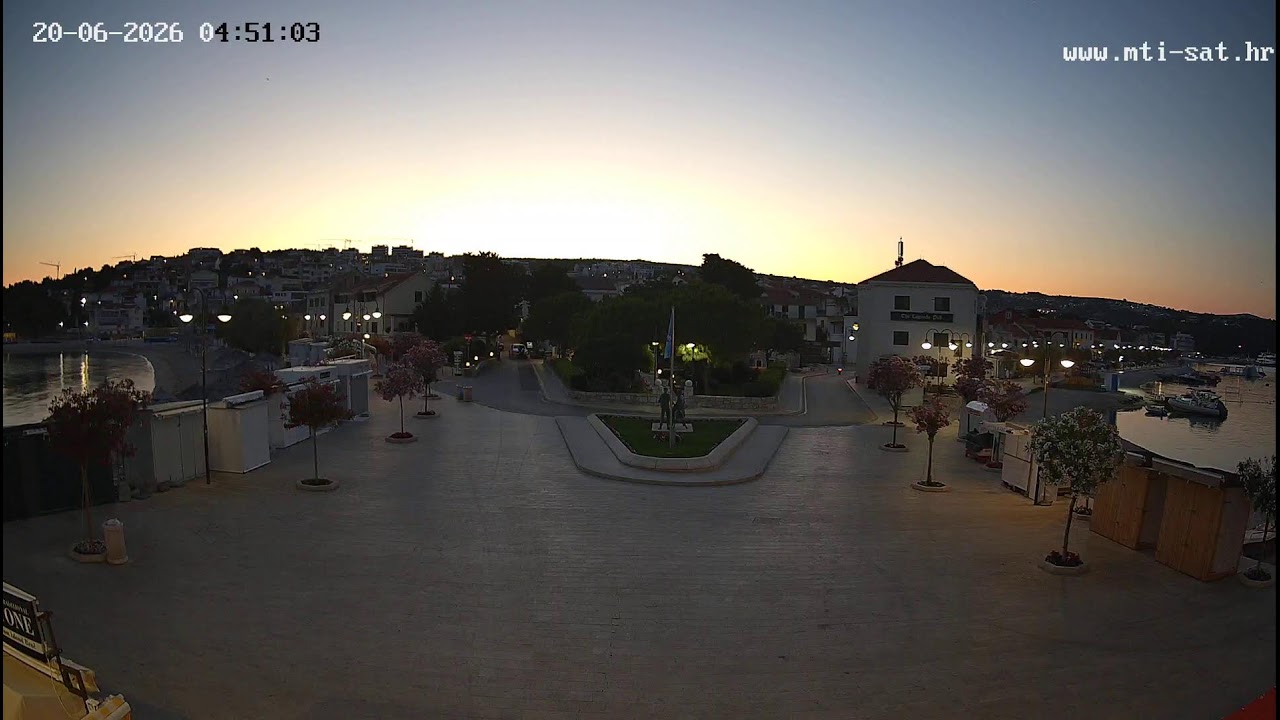 Live webcam view of Primošten Seafront Promenade Panorama