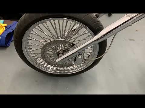 Harley Davidson 21 inch wheel fat spoke mammoth king spoke wheels chrome @CustomCruisersLimited  