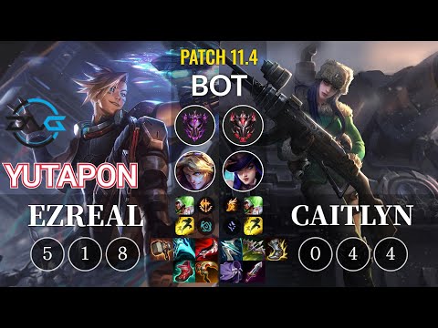 DFM Yutapon Ezreal vs Caitlyn Bot - KR Patch 11.4