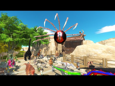 ONE TOUCH ONE OUT! WHO CAN ESCAPE SURVIVAL? THORN ALIEN MONSTER - Animal Revolt Battle Simulator