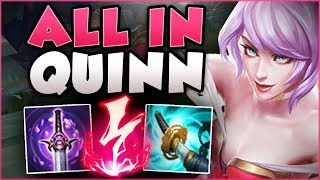 WTF! 1 ITEM = 100% CRIT?? ALL IN QUINN IS BEYOND DEADLY! QUINN TOP GAMEPLAY! - League of Legends