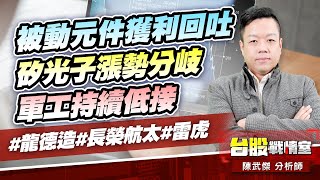 被動元件獲利回吐、矽光子漲勢分岐、軍工持續低接#龍德造#長榮航太#雷虎｜小武哥投資事務所｜陳武傑 (圖)