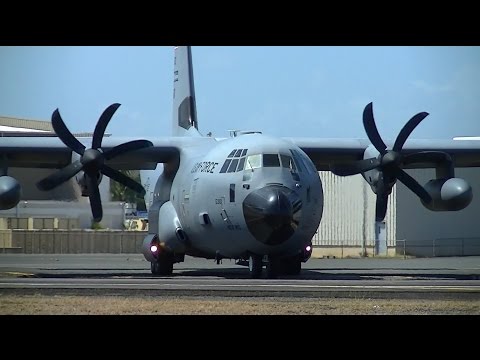 USAF WC-130 Hurricane Hunter Takeoff