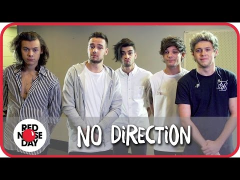 No Direction spoof One Direction for Red Nose Day