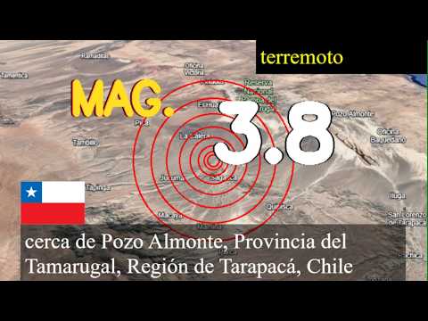 😱🚨  Terremoto cerca de Pozo Almonte, Provincia de Tamarugal, Región de Tarapacá, Chile actualizacion