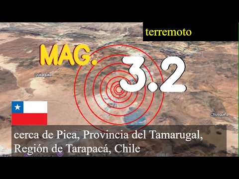 😱🚨  Terremoto cerca de Pica, Provincia de Tamarugal, Región de Tarapacá, Chile actualizaciones en vi